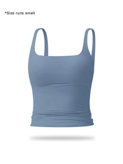 Women'S Solid Color Sports Tank Top, Casual Comfy Breathable Sleeveless Workout Top for Yoga Gym Workout Running, Ladies Sportswear for All Seasons, Athletic Yoga Tops