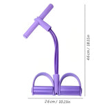 6-Tube Multi-Function Abdominal Trainer with Foot Pedal for Sit-Ups Fitness Abdominal Toning Arm Strengthening Resistance Band
