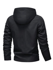 Men'S Windproof Waterproof Jacket, Fall Winter Hooded Pullover Coat, Casual Sports Comfortable Top, Outdoor Hiking Party Travel Cycling, Windproof Outerwear