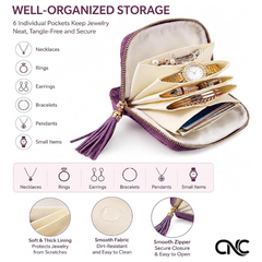 2-Pack Jewelry Zipper Pouch