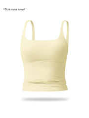 Women'S Solid Color Sports Tank Top, Casual Comfy Breathable Sleeveless Workout Top for Yoga Gym Workout Running, Ladies Sportswear for All Seasons, Athletic Yoga Tops