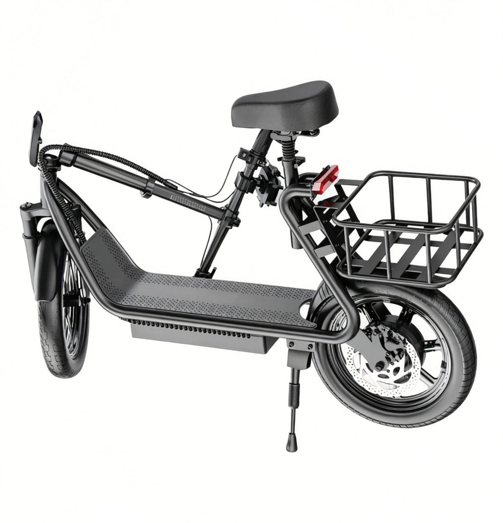 48V 10.4AH/22.5AH Electric Scooter Adults Foldable Escooter Seat & Carry Basket