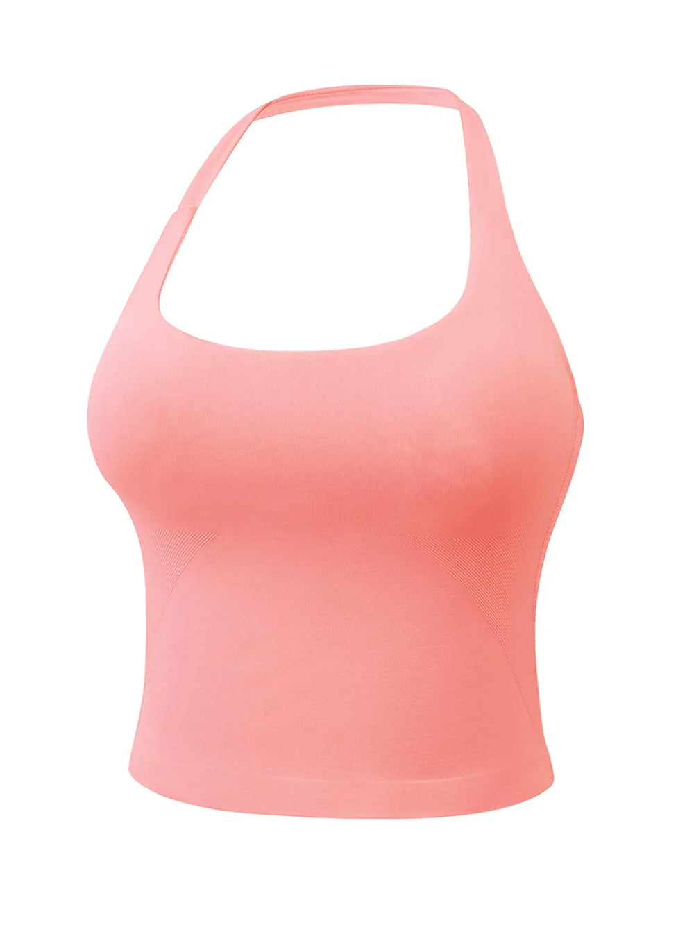 Women'S Solid Removable Chest Pad Sports Tank Top, Casual Comfort and Durability Halter Neck Sports Top for Yoga Gym Workout, Ladies Sportswear for All Seasons