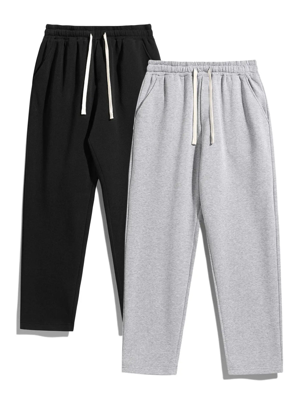 Men'S Drawstring Waist Sweatpants, Athleisure Style Regular Fit Pants with Pockets for Fall & Winter, Casual Men'S Trousers, Sports Bottoms, Casual Sporty Trousers