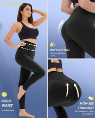 4 Pack Leggings for Women - High Waisted Tummy Control Yoga Pants for Workout Gym Black Leggings plus Size Dance