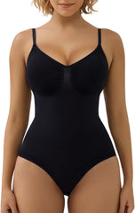 Women'S Seamless Shapewear Bodysuit Tummy Control Body Shaper Waist Defining Body Suit