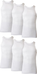 Men'S Tank Undershirt Pack, Cotton Tank Undershirt, Moisture-Wicking, Breathable, White or Grey/Black, Multi-Pack