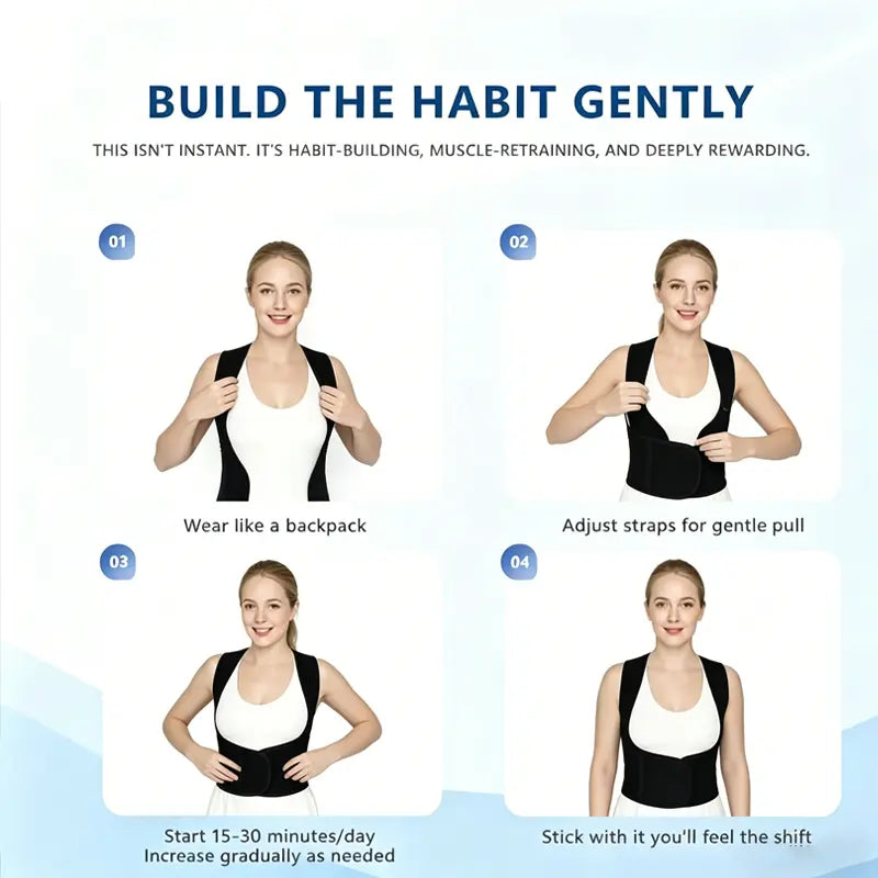 Corrective Hunchback Artifact Posture Strap for Adults Male & Female Open Shoulder Beauty Shapewear Womenswear Outdoorfun