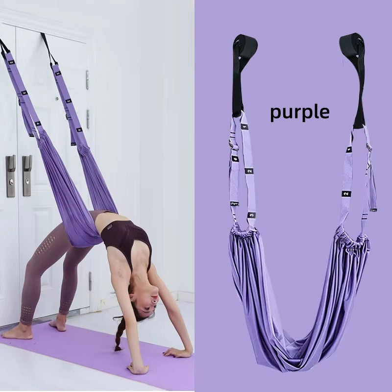 Adjustable Aerial Hammock Set Yoga Swing Stretching Strap Pilates Accessories Gym Training Equipment Triangle Hammock Camping