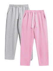 Men'S Drawstring Waist Sweatpants, Athleisure Style Regular Fit Pants with Pockets for Fall & Winter, Casual Men'S Trousers, Sports Bottoms, Casual Sporty Trousers