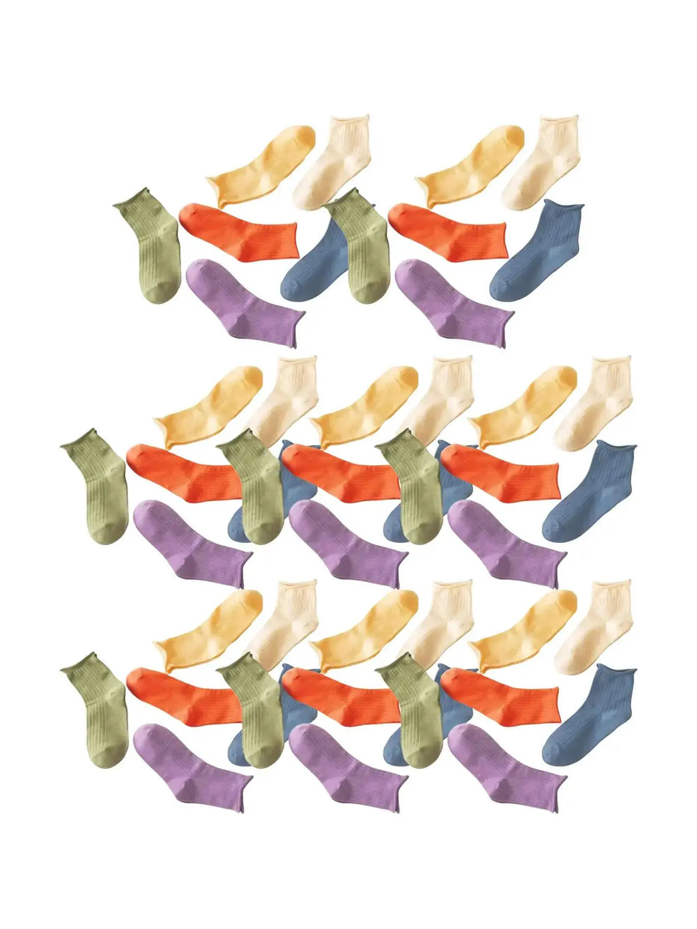 Women'S Solid Jacquard Crew Socks, Fashion Casual Comfy Mid Calf Socks, Summer Outfits 2024, Women Socks for All Seasons Daily Wear