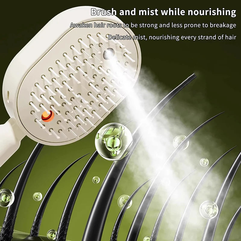 Hair Care Spray Massage Comb Vibration Scalp Massage Hairbrush Head Massager Hair Sprayer Atomizing Brush Hair Oil Applicator