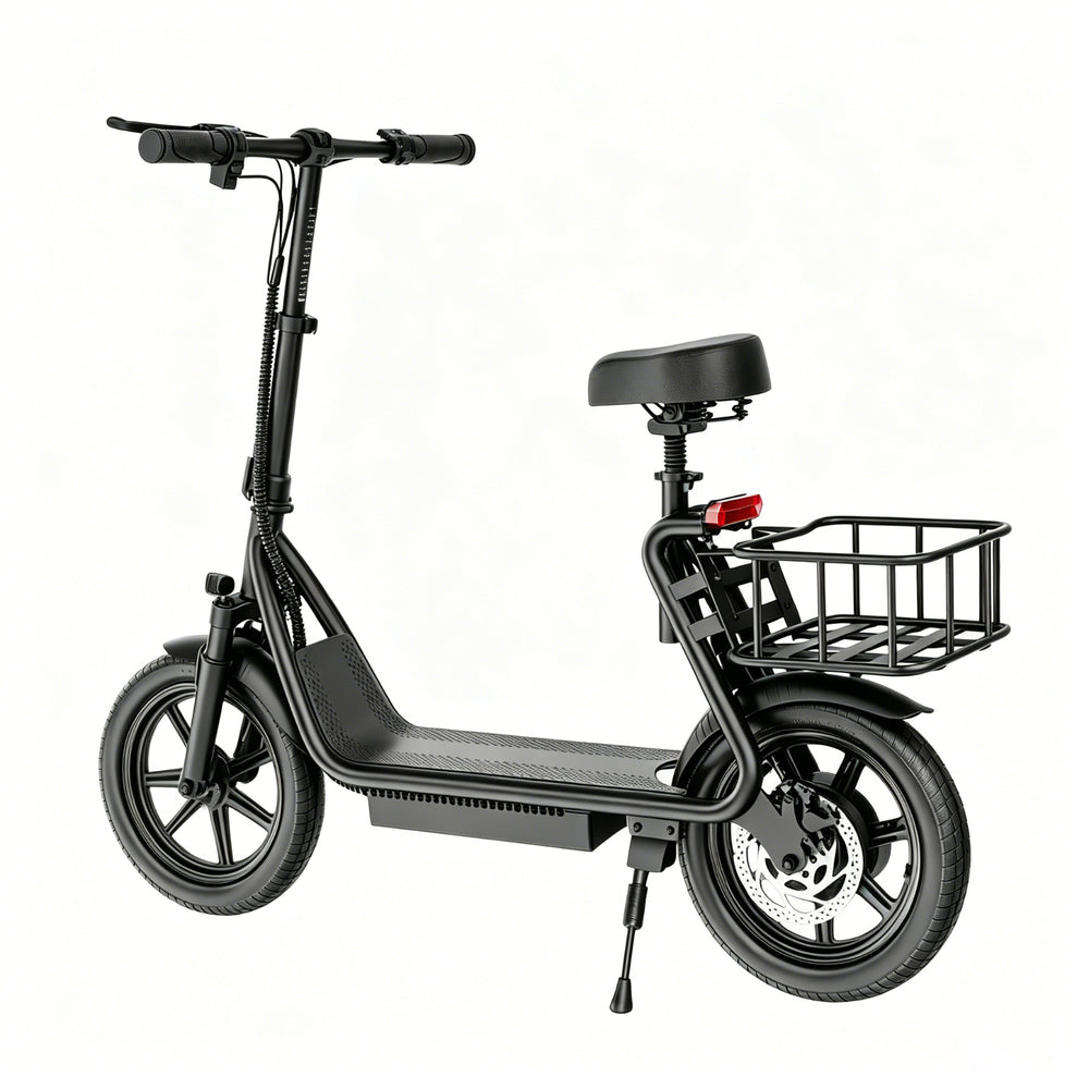 48V 10.4AH/22.5AH Electric Scooter Adults Foldable Escooter Seat & Carry Basket