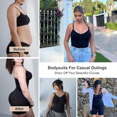 Women'S Seamless Shapewear Bodysuit Tummy Control Body Shaper Waist Defining Body Suit