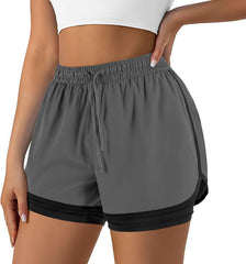 Women's 2-in-1 Running Shorts with Built-In Liner & Pocket