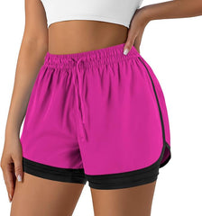 Women's 2-in-1 Running Shorts with Built-In Liner & Pocket