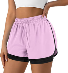 Women's 2-in-1 Running Shorts with Built-In Liner & Pocket