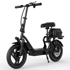Adult 500W Electric Scooter with Seat - 48V 10.4Ah Battery, 22 Mph Top Speed, 21-27 Mi Range, Pet-Friendly Design, Rear Basket, Portable Folding Scooter for Grocery Shopping