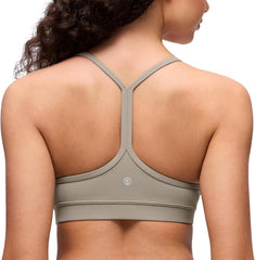 Butterluxe Y Back Sports Bras for Women - Padded Racerback Low Impact Spaghetti Thin Strap Workout Yoga Top