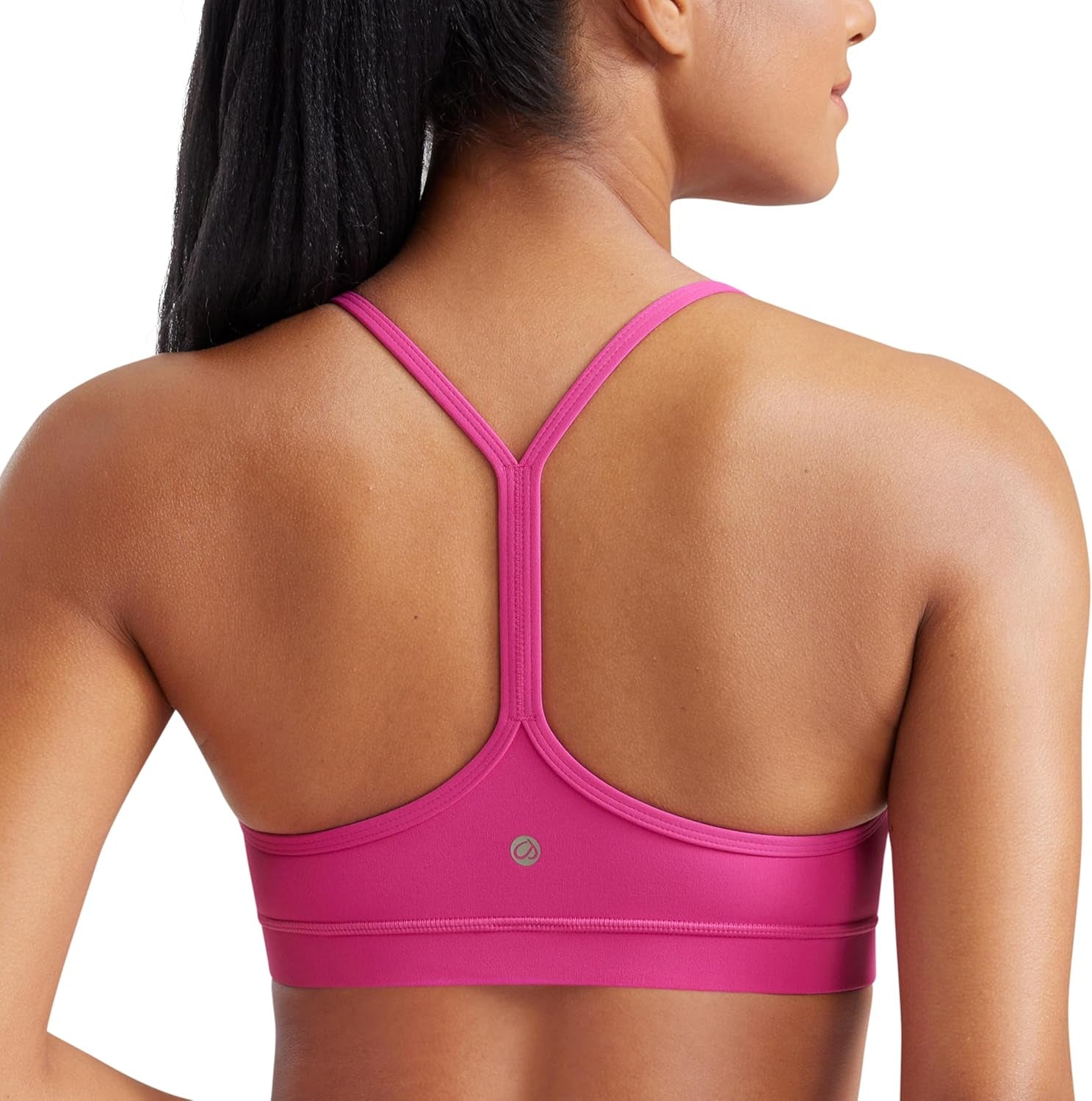Butterluxe Y Back Sports Bras for Women - Padded Racerback Low Impact Spaghetti Thin Strap Workout Yoga Top
