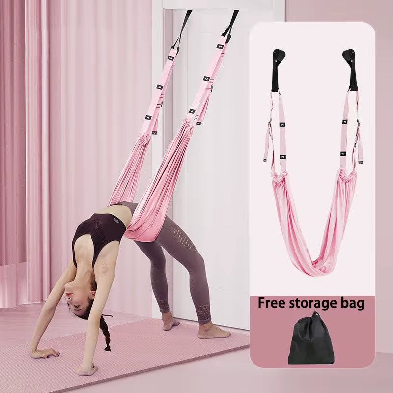 Adjustable Aerial Yoga Hammock Set Pilates Anti-Gravity Swing Stretch Strap Dance Fitness Yoga Training Body Shaping Exercises
