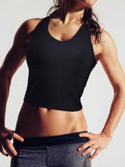 4 Pieces Basic Workout Crop Tank Tops Sleeveless Racerback Sport Tank Top for Women Yoga Running