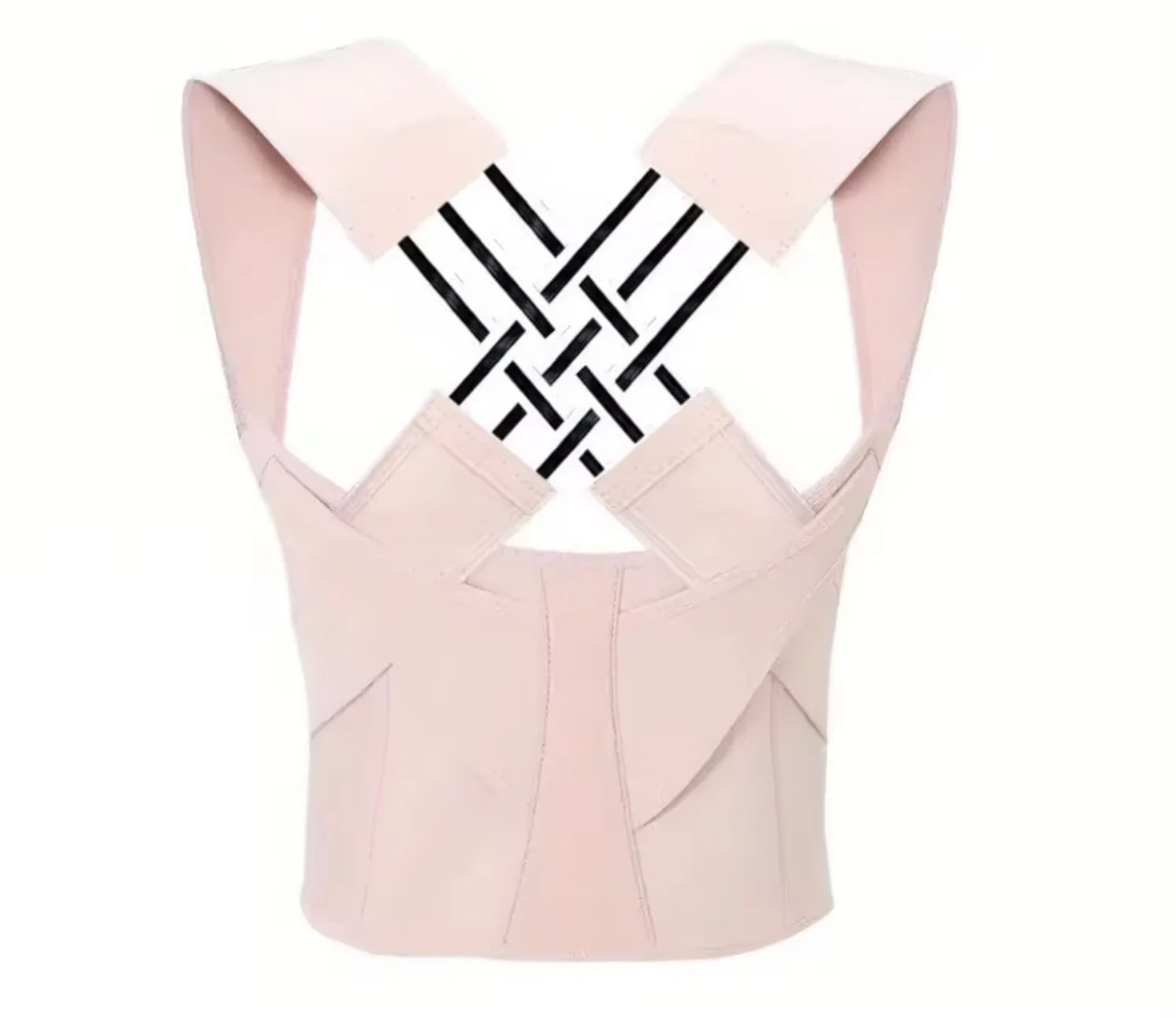 Black Posture Corrector Brace, Breathable Elastic Back Support Belt, Adjustable Shoulder Posture Trainer for Students,Upper Back