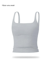 Women'S Solid Color Sports Tank Top, Casual Comfy Breathable Sleeveless Workout Top for Yoga Gym Workout Running, Ladies Sportswear for All Seasons, Athletic Yoga Tops