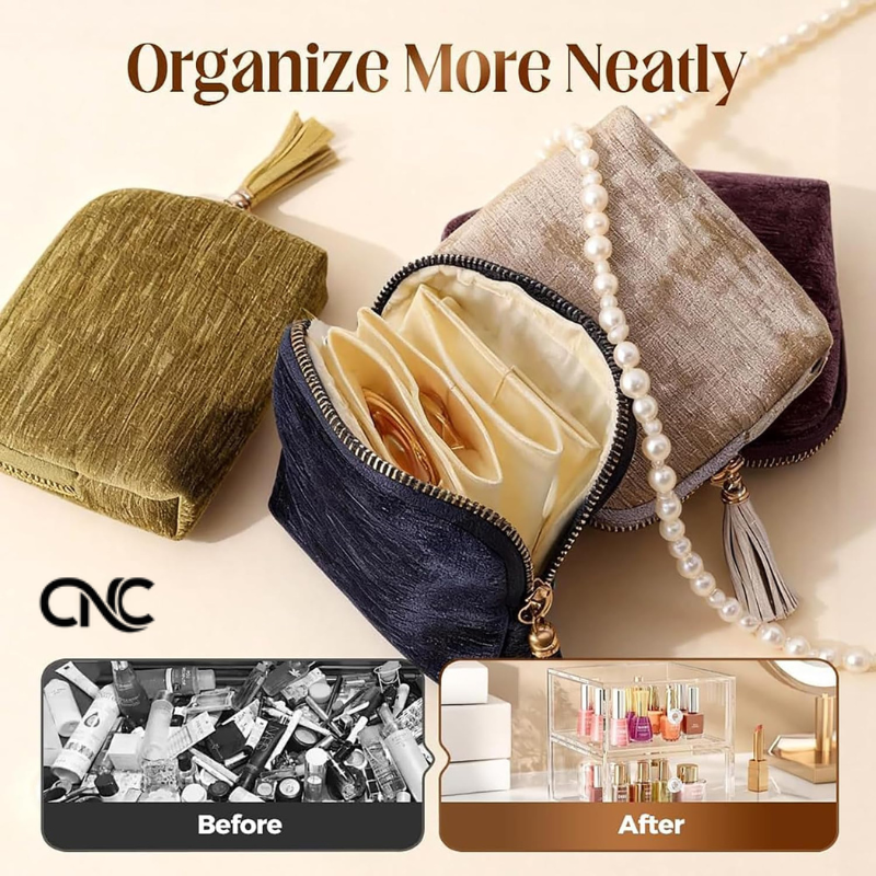 2-Pack Jewelry Zipper Pouch