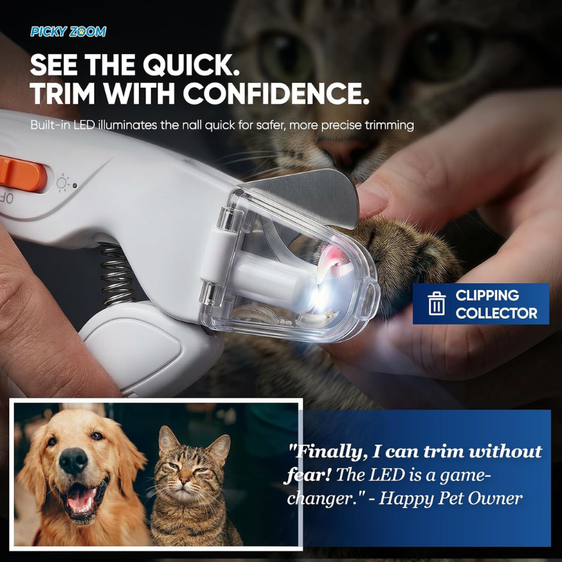 2-in-1 Cat & Dog Nail Clippers with Grinder