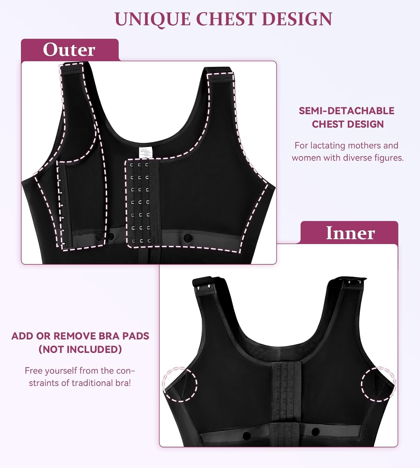 Fajas Colombianas Shapewear for Women Tummy Control Bodysuit Body Shaper for Women Post Surgery Compression