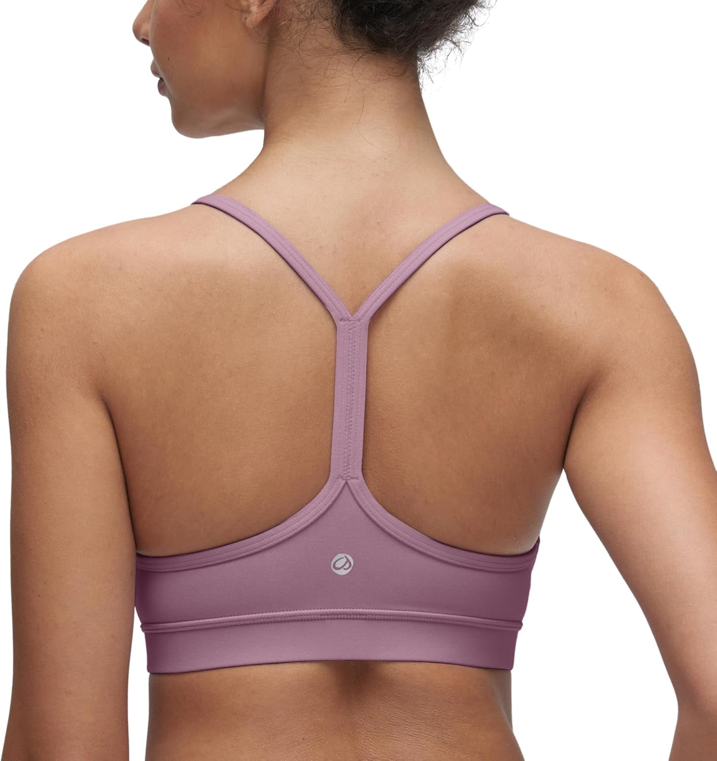 Butterluxe Y Back Sports Bras for Women - Padded Racerback Low Impact Spaghetti Thin Strap Workout Yoga Top