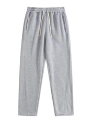 Men'S Drawstring Waist Sweatpants, Athleisure Style Regular Fit Pants with Pockets for Fall & Winter, Casual Men'S Trousers, Sports Bottoms, Casual Sporty Trousers