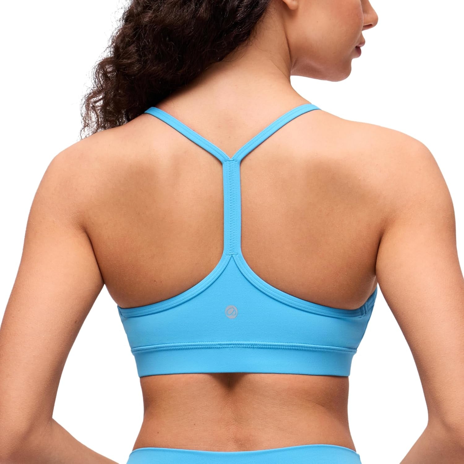 Butterluxe Y Back Sports Bras for Women - Padded Racerback Low Impact Spaghetti Thin Strap Workout Yoga Top
