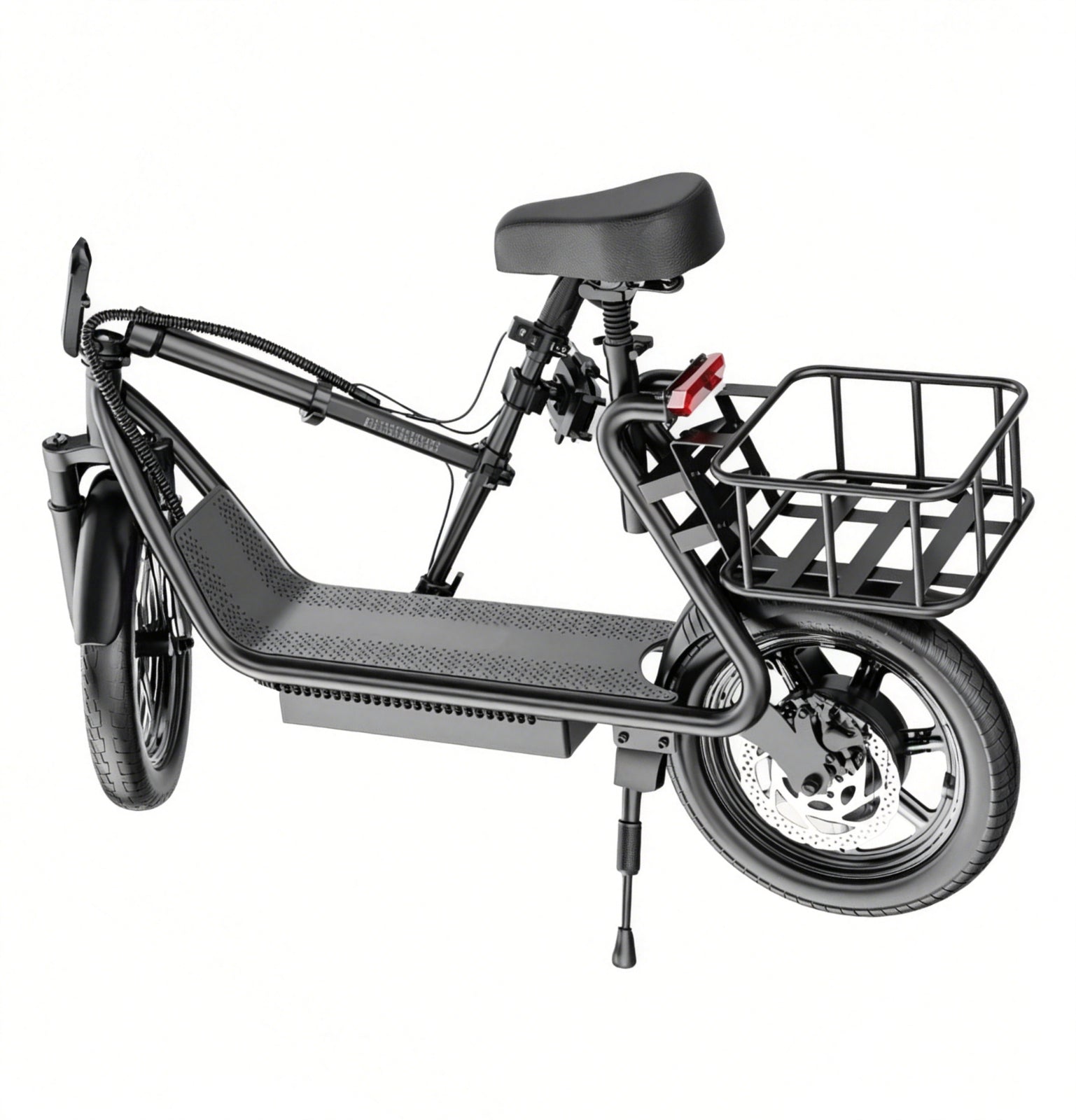 48V 10.4AH/22.5AH Electric Scooter Adults Foldable Escooter Seat & Carry Basket