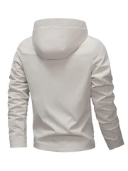 Men'S Windproof Waterproof Jacket, Fall Winter Hooded Pullover Coat, Casual Sports Comfortable Top, Outdoor Hiking Party Travel Cycling, Windproof Outerwear