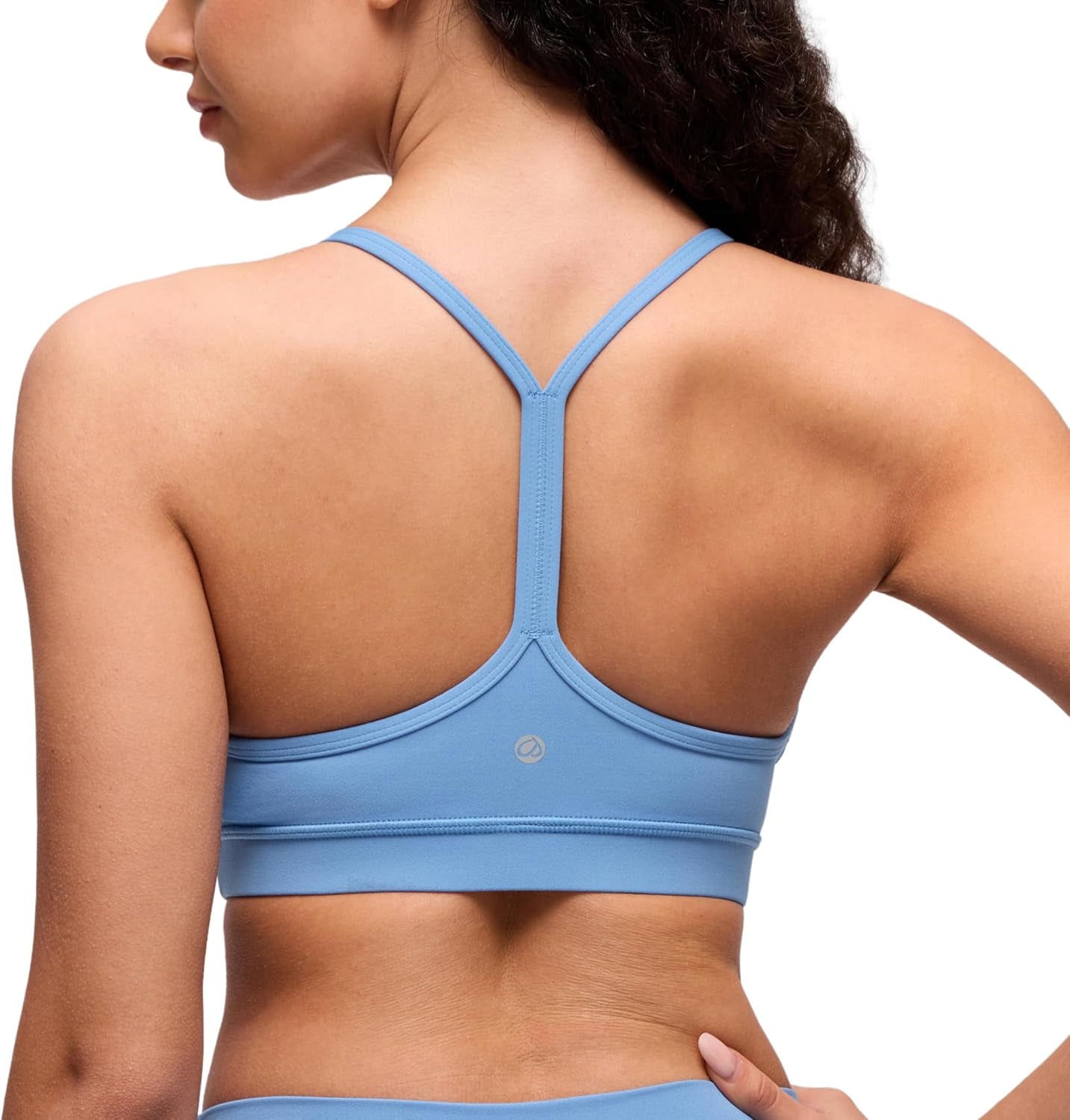 Butterluxe Y Back Sports Bras for Women - Padded Racerback Low Impact Spaghetti Thin Strap Workout Yoga Top