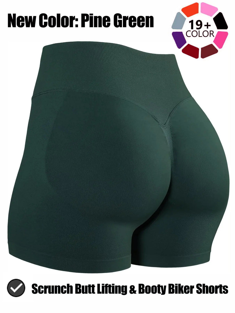 Seamless Shorts for Women, Invisible Scrunch Butt Lifting Gym Booty Biker Shorts, Breathable Comfortable High Stretch Skinny Shorts, Gym Shorts, Ladies Sportswear for Indoor Outdoor Wear, Athletic Shorts, High Waist Shorts