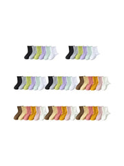 Women'S Solid Jacquard Crew Socks, Fashion Casual Comfy Mid Calf Socks, Summer Outfits 2024, Women Socks for All Seasons Daily Wear