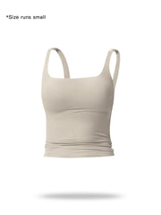 Women'S Solid Color Sports Tank Top, Casual Comfy Breathable Sleeveless Workout Top for Yoga Gym Workout Running, Ladies Sportswear for All Seasons, Athletic Yoga Tops