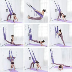 Adjustable Aerial Yoga Hammock Set Pilates Anti-Gravity Swing Stretch Strap Dance Fitness Yoga Training Body Shaping Exercises