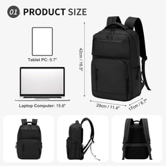 Waterproof Laptop Backpack for Men & Women (Black)