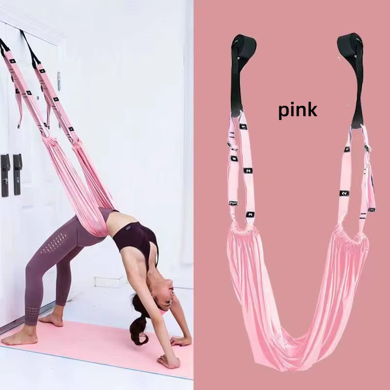 Adjustable Aerial Hammock Set Yoga Swing Stretching Strap Pilates Accessories Gym Training Equipment Triangle Hammock Camping