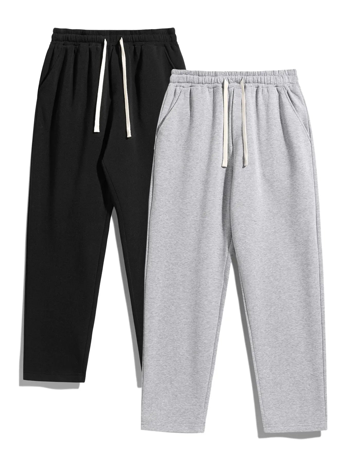 Men'S Drawstring Waist Sweatpants, Athleisure Style Regular Fit Pants with Pockets for Fall & Winter, Casual Men'S Trousers, Sports Bottoms, Casual Sporty Trousers