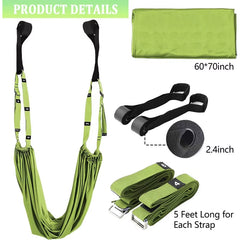Adjustable Aerial Yoga Hammock Set Pilates Anti-Gravity Swing Stretch Strap Dance Fitness Yoga Training Body Shaping Exercises