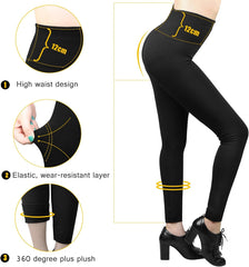 7 Pack Women’S Fleece Lined Leggings High Waist Soft Stretchy Winter Warm Lounge Pajama Leggings