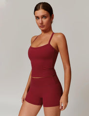 Two Piece Workout Sets for Women Tank Top Matching High Waist Booty Lifting Shorts Gym Yoga Active Wear Outfits