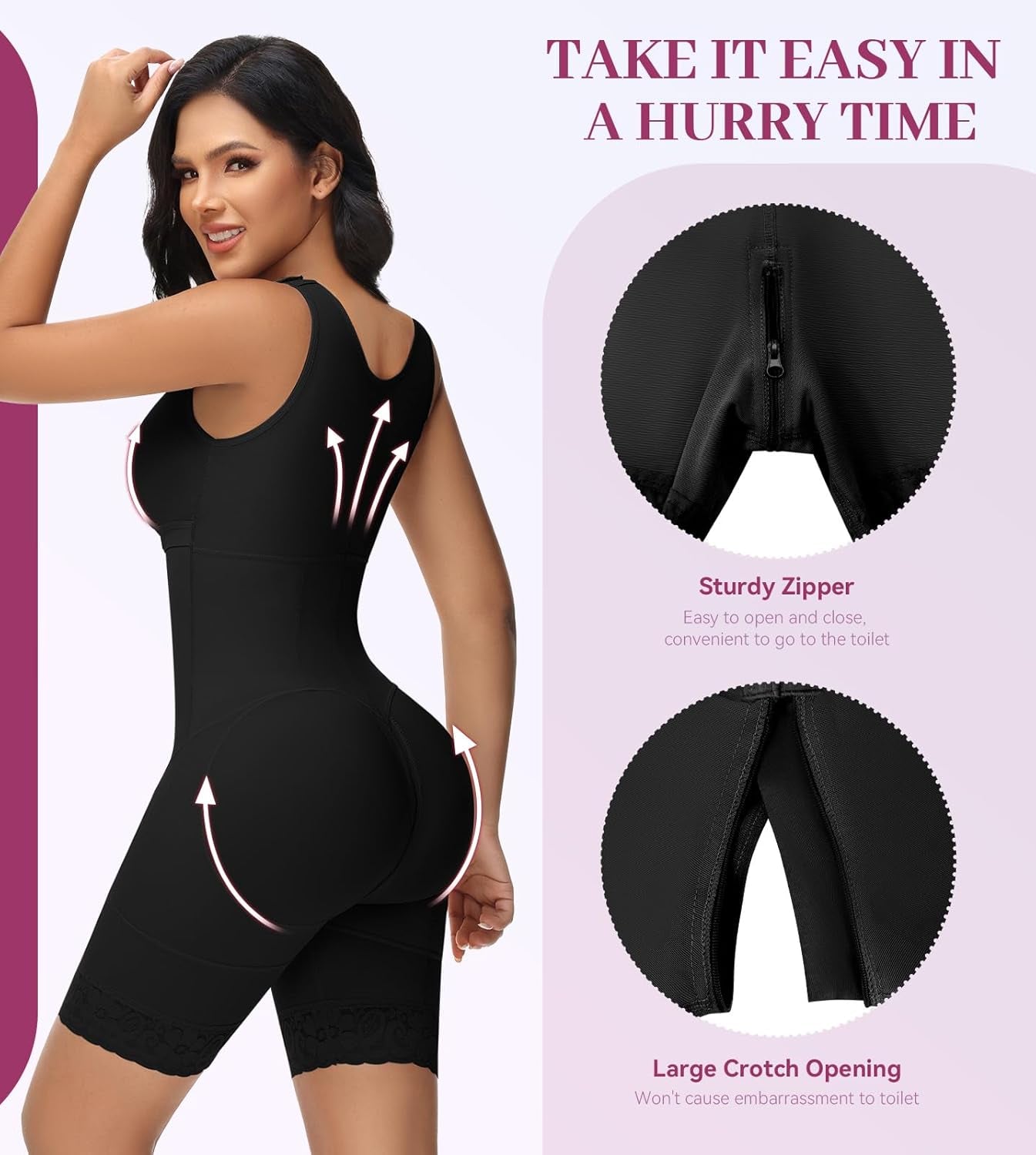 Fajas Colombianas Shapewear for Women Tummy Control Bodysuit Body Shaper for Women Post Surgery Compression
