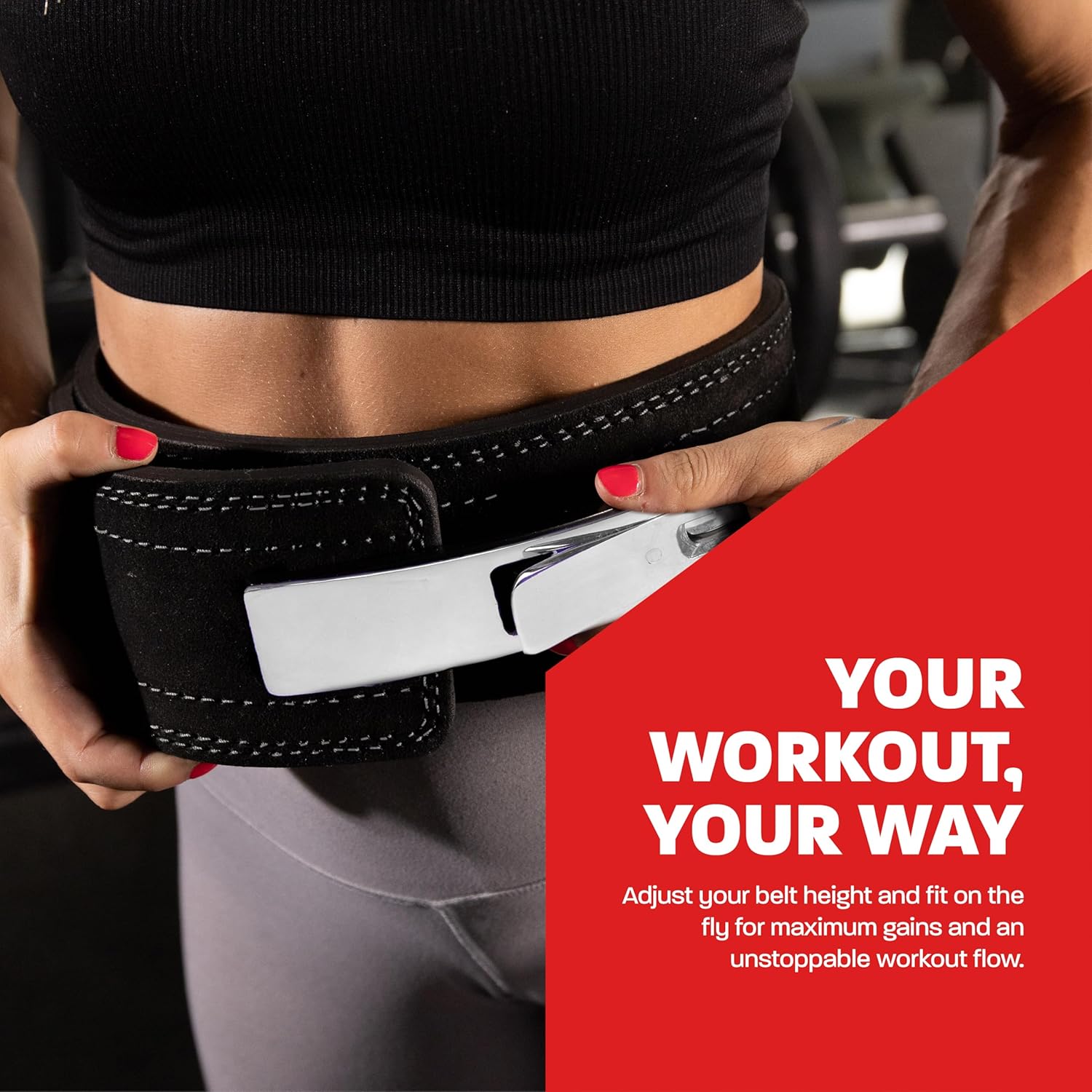 Weightlifting Belt for Men and Women, Black 