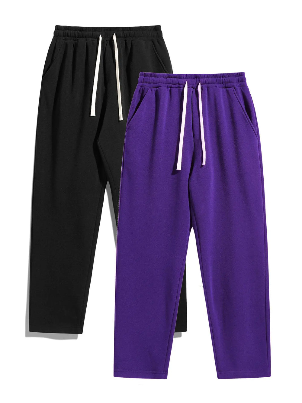 Men'S Drawstring Waist Sweatpants, Athleisure Style Regular Fit Pants with Pockets for Fall & Winter, Casual Men'S Trousers, Sports Bottoms, Casual Sporty Trousers